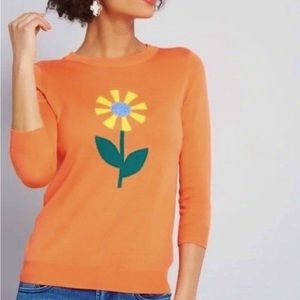 ModCloth Sweater | ModCloth Charm School Orange Floral Sweater Size in M
